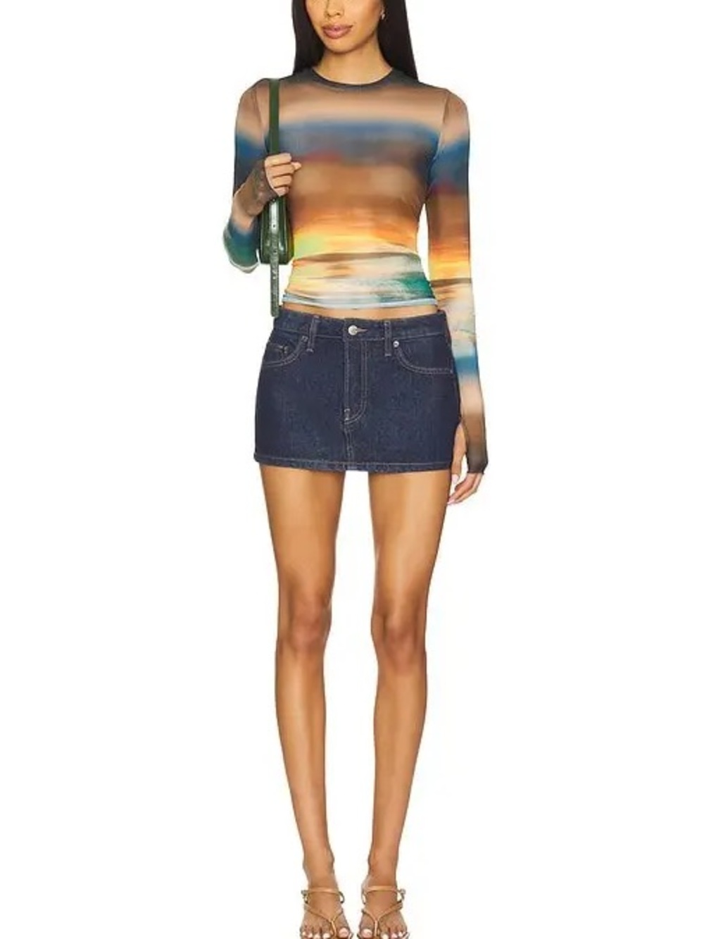 AFRM Kaylee Top in Ocean Ombre - Picture 2 of 4